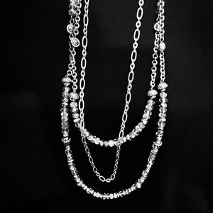 Brighton 3 Layer Swarovski crystal Long Necklace